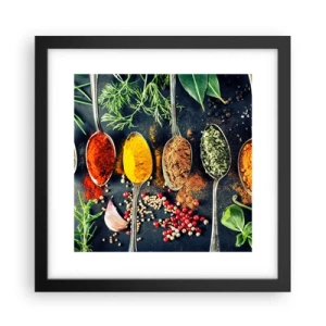 Poster în ramă neagră - Magie culinară - 30x30 cm