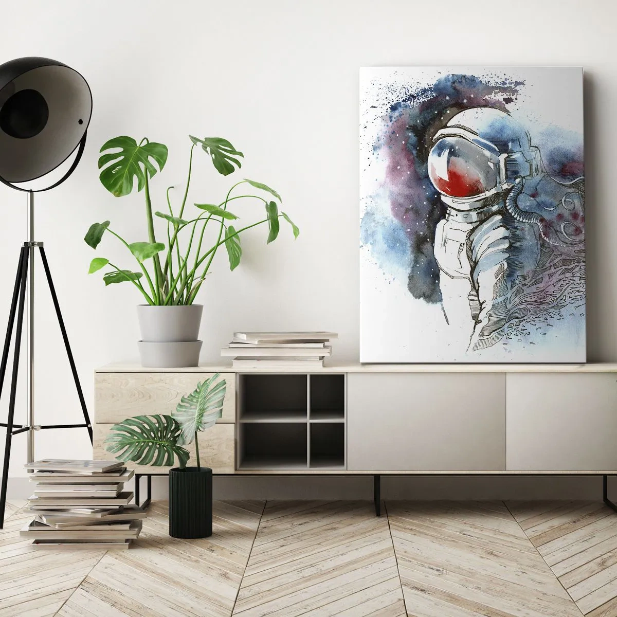 Tablou pe pânză - Singur cu cosmosul - 45x80 cm