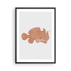 Poster în ramă neagră - Ilustrație detaliată a unui pește de adâncime - 50x70cm - Și totuși este un peşte - Decorațiune modernă pentru perete pentru living și dormitor ARTTOR