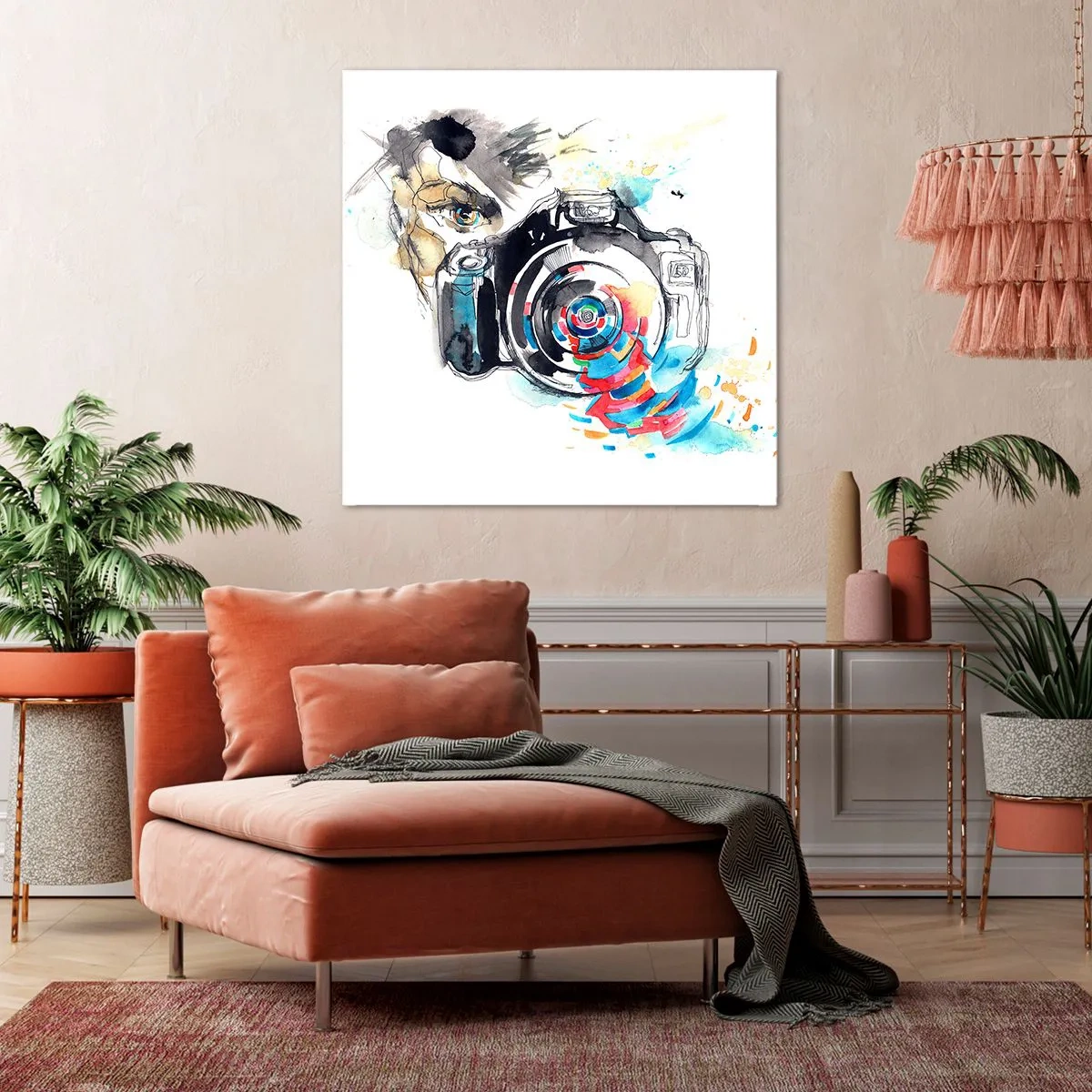 Tablou pe pânză - În ochiul obiectivului - 70x70 cm