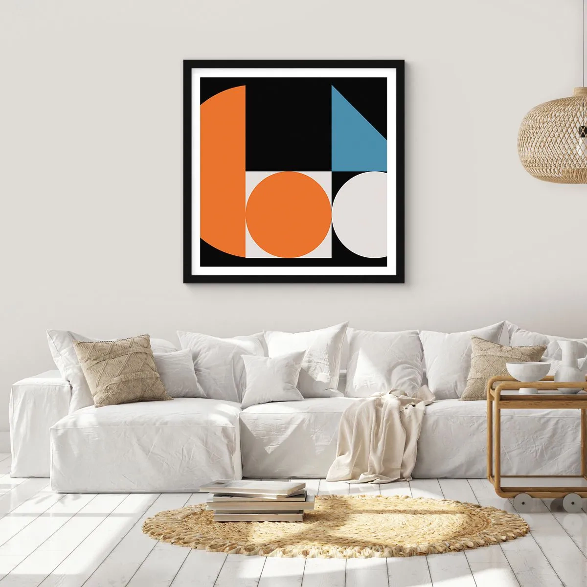 Poster în ramă neagră - Sistem de figuri - 40x40 cm