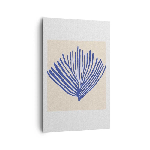 Tablou pe pânză - Evantai albastru - 80x120 cm