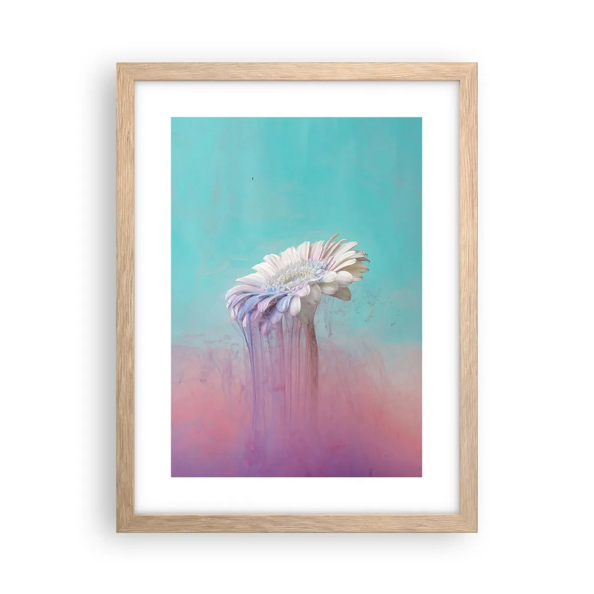 Poster în ramă de stejar deschis - Viața de după flori - 30x40 cm