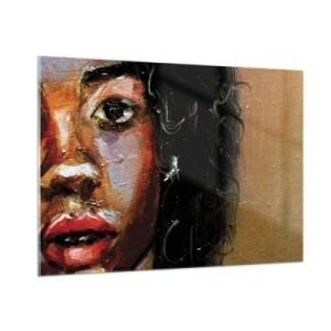 Tablou pe sticlă - Negru și strălucire - 100x70 cm