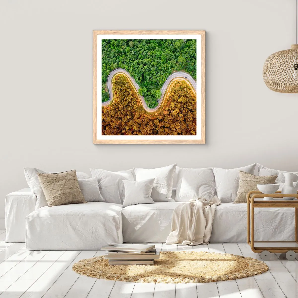 Poster în ramă de stejar deschis - Frontiere și defilee - 60x60 cm