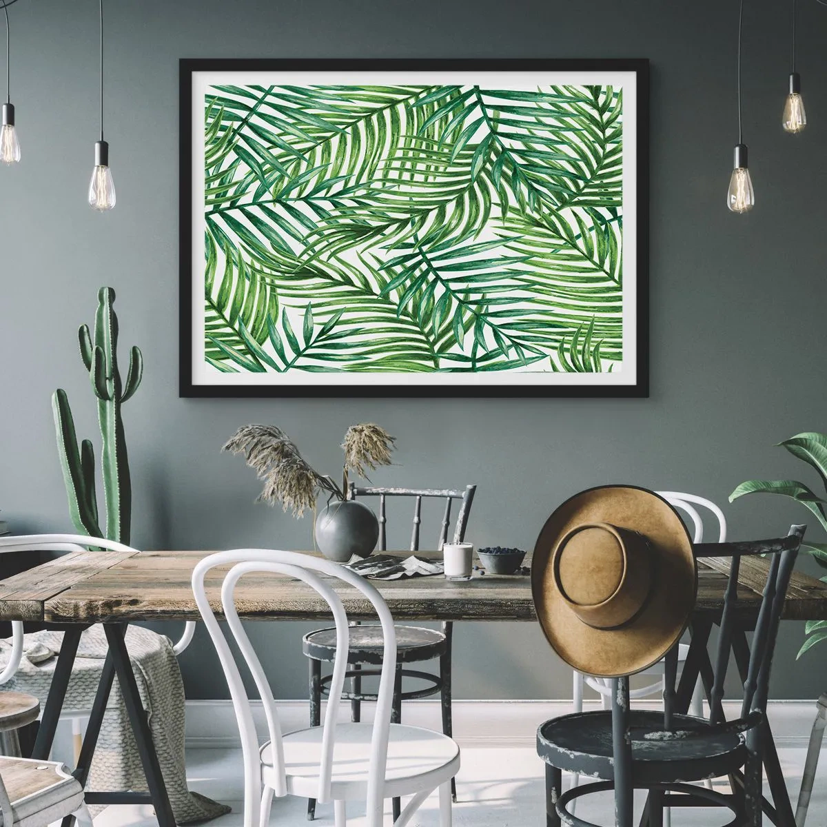Poster în ramă neagră - Sub bolta verde - 70x50 cm