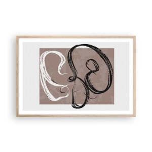 Poster în ramă de stejar deschis - Compoziția - căutarea plenitudinii - 91x61 cm