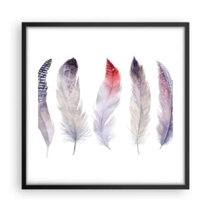 Poster în ramă neagră - Delicate ca o ceață multicoloră - 50x50 cm