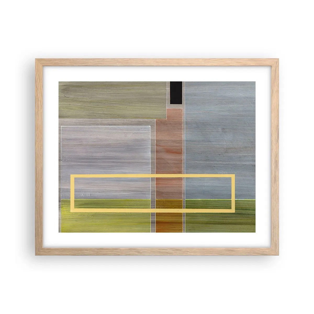 Poster în ramă de stejar deschis - Drept și liniștit - 50x40 cm