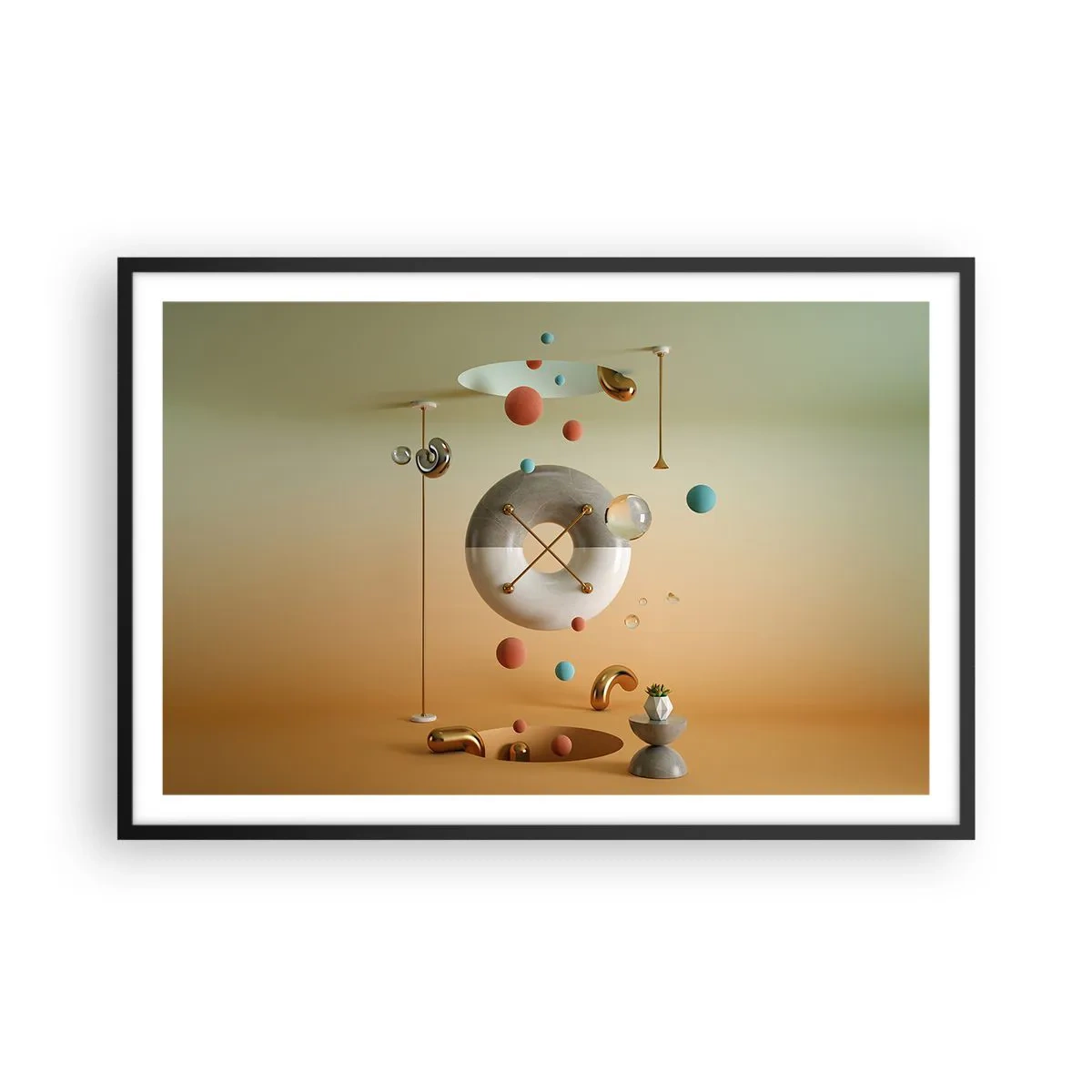 Poster în ramă neagră - Orice se poate întâmpla - 91x61 cm