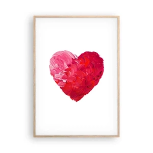 Poster în ramă de stejar deschis - All you need is love - 70x100 cm