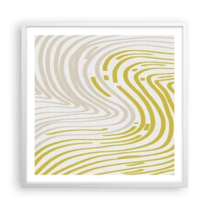 Poster în ramă albă - Compoziție cu cambrare ușoară - 60x60 cm