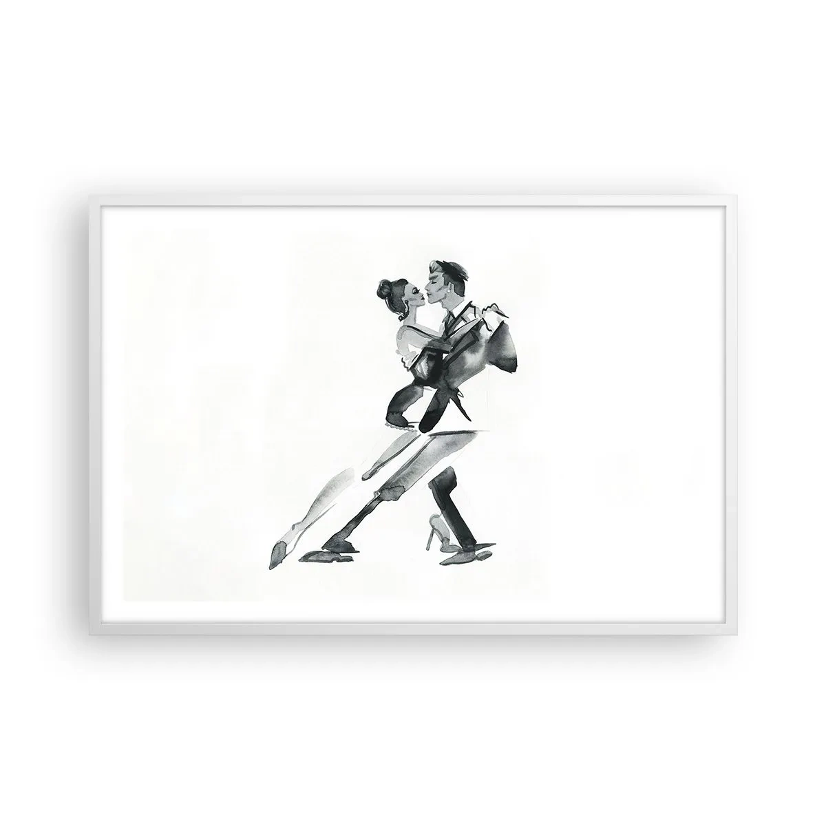 Poster în ramă albă - Într-un ritm - 91x61 cm