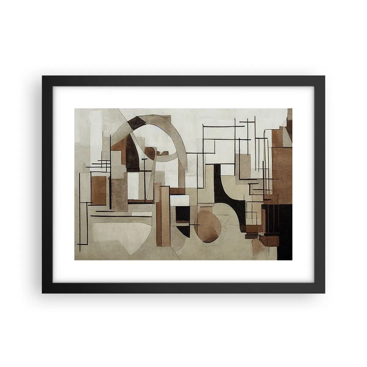 Poster în ramă neagră - Peisaj urban 2.0 - 40x30 cm