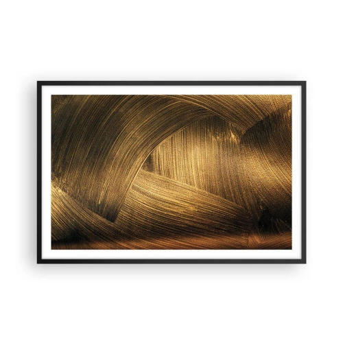 Poster în ramă neagră - Într-un labirint de aur - 91x61 cm