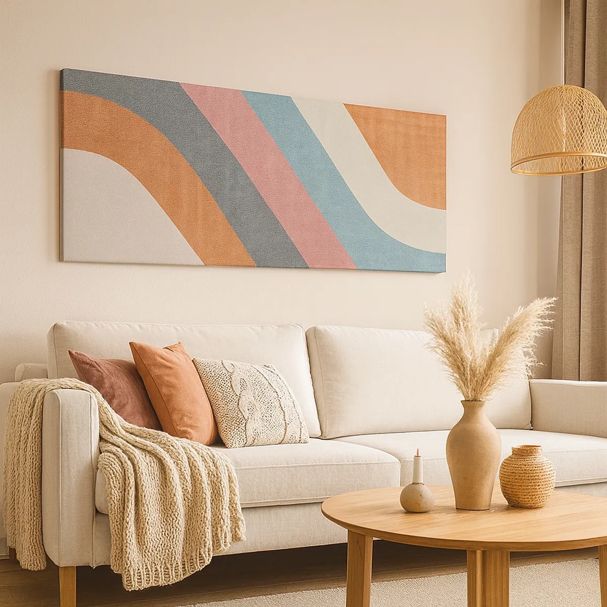 Tablou pe pânză - Compoziție diagonală - mișcare - 30x30 cm