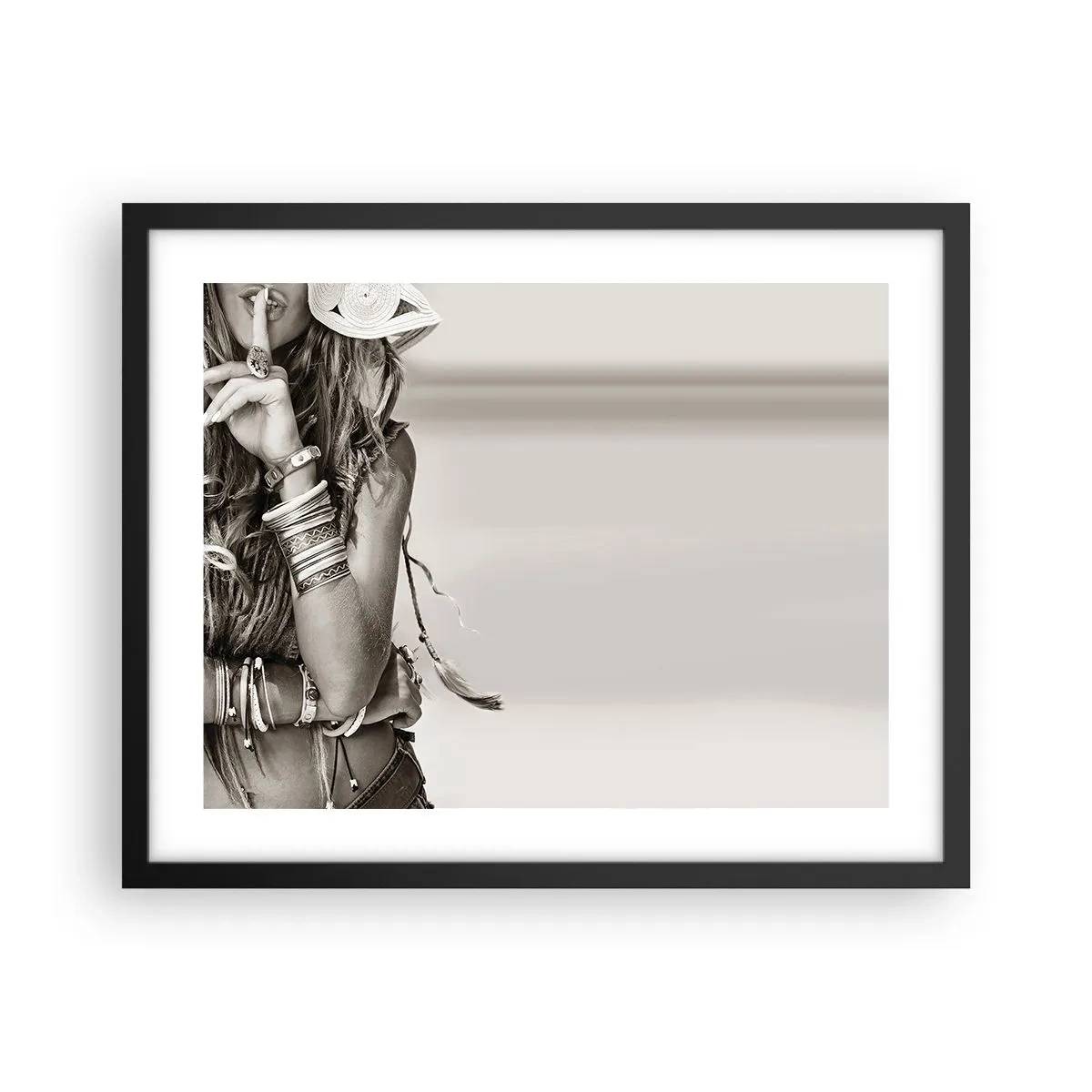Poster în ramă neagră - Ca o fată - 50x40 cm