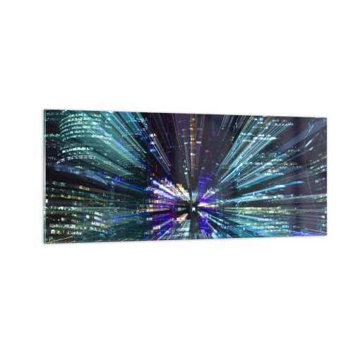 Tablou pe sticlă - Trecere către hiperspațiu - 100x40 cm