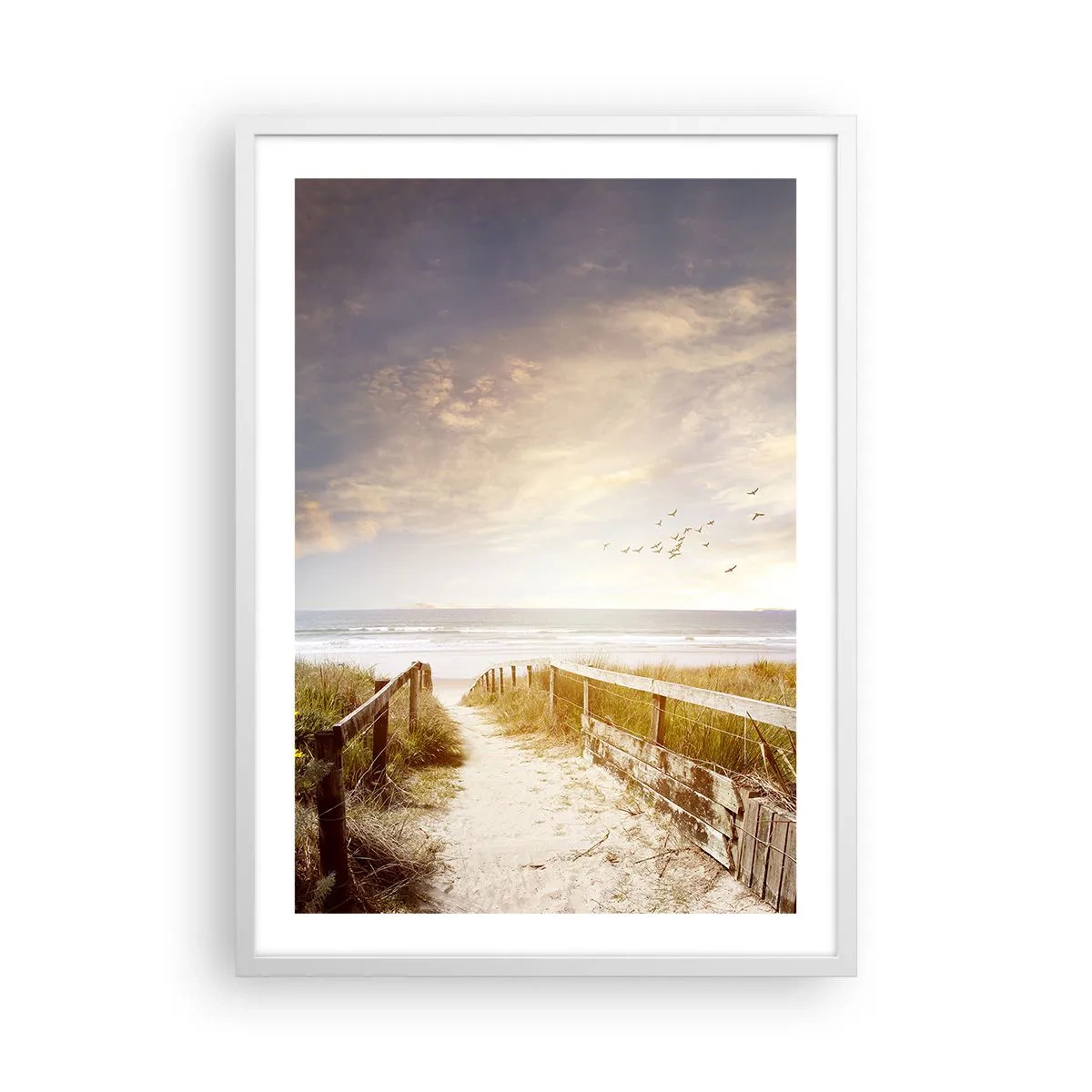 Poster în ramă albă - Spațiu pentru liniște - 50x70 cm