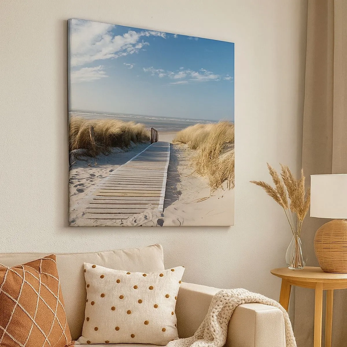 Tablou pe pânză - În spatele dunei, în zumzetul ierbii - 30x30 cm