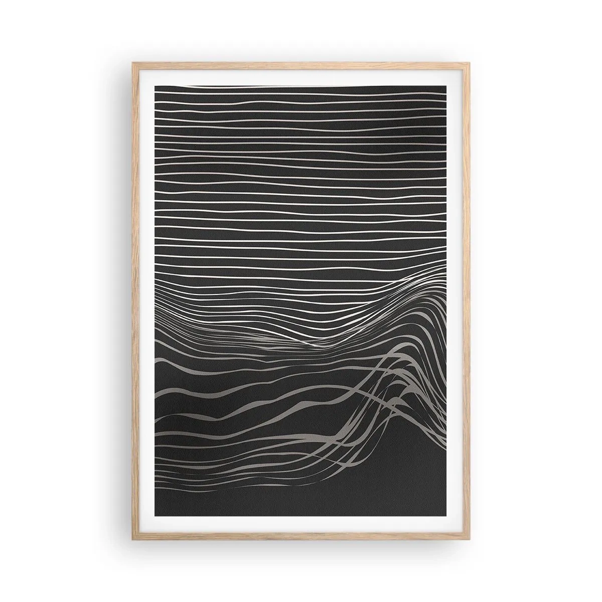 Poster în ramă de stejar deschis - Ritm și accent - 70x100 cm