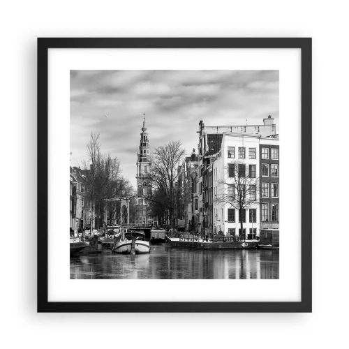 Poster în ramă neagră - Amsterdam vibes - 40x40 cm