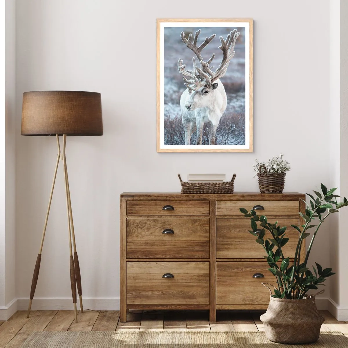 Poster în ramă de stejar deschis - Portret la soare - 30x40 cm