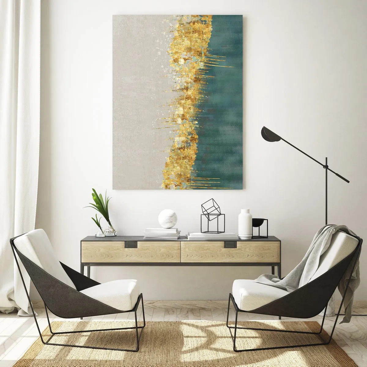 Tablou pe sticlă - Frontiera de aur - 50x70 cm