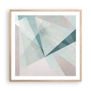 Poster în ramă de stejar deschis - Calm și totuși dinamic - 60x60 cm