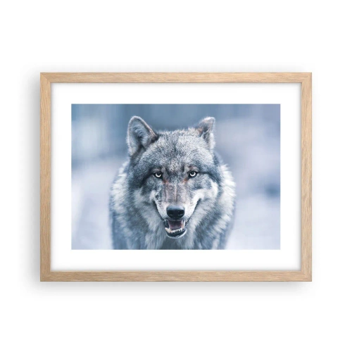 Poster în ramă de stejar deschis - Accepți provocarea? - 40x30 cm