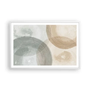 Poster în ramă albă - Întrepătrunderea lumilor - 91x61 cm