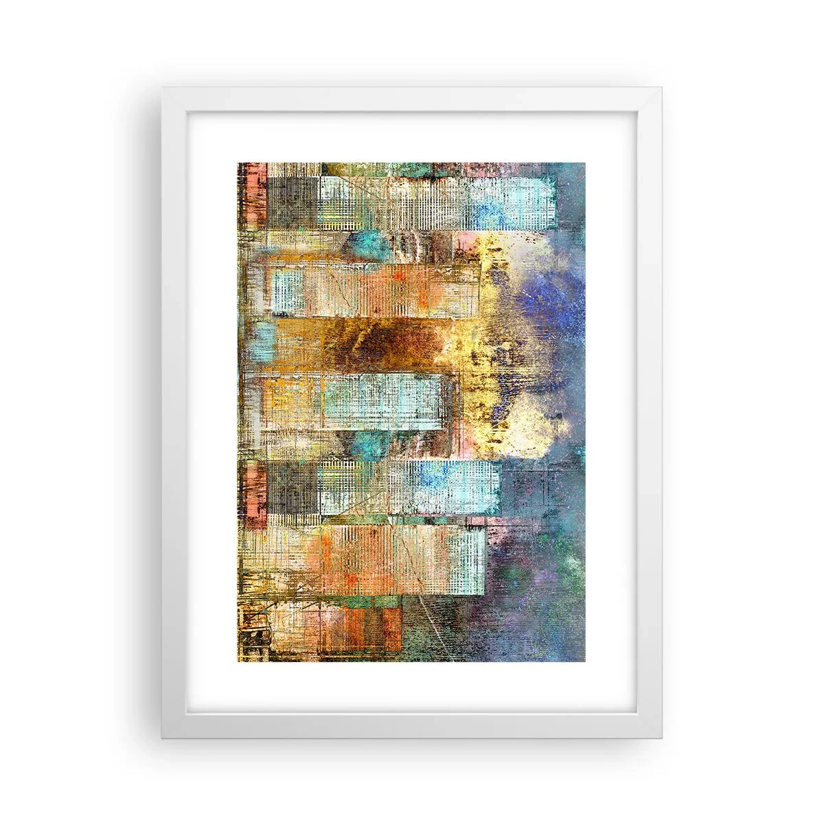 Poster în ramă albă - Metropola însorită - 30x40 cm