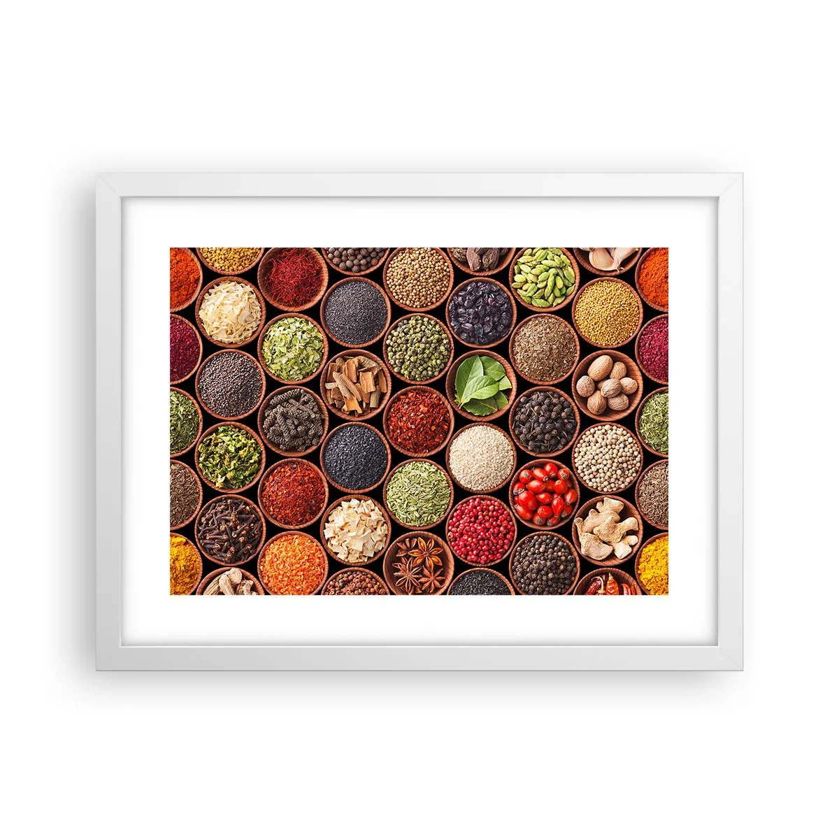 Poster în ramă albă - Toate gusturile lumii - 40x30 cm