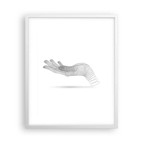 Poster în ramă albă - Mână arcuită - 40x50 cm