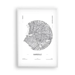 Poster în ramă albă - Anatomia Marsiliei - 61x91 cm