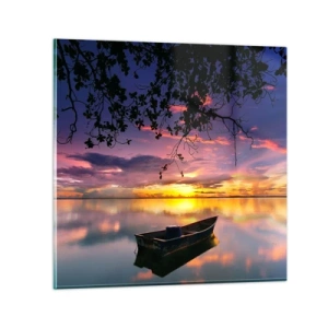 Tablou pe sticlă - "Pari să plutești în mijlocul cerului...” - 60x60 cm