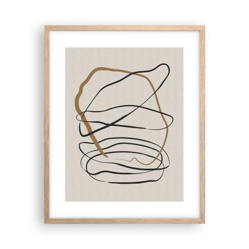 Poster în ramă de stejar deschis - Compoziție - Dans posesiv - 40x50 cm