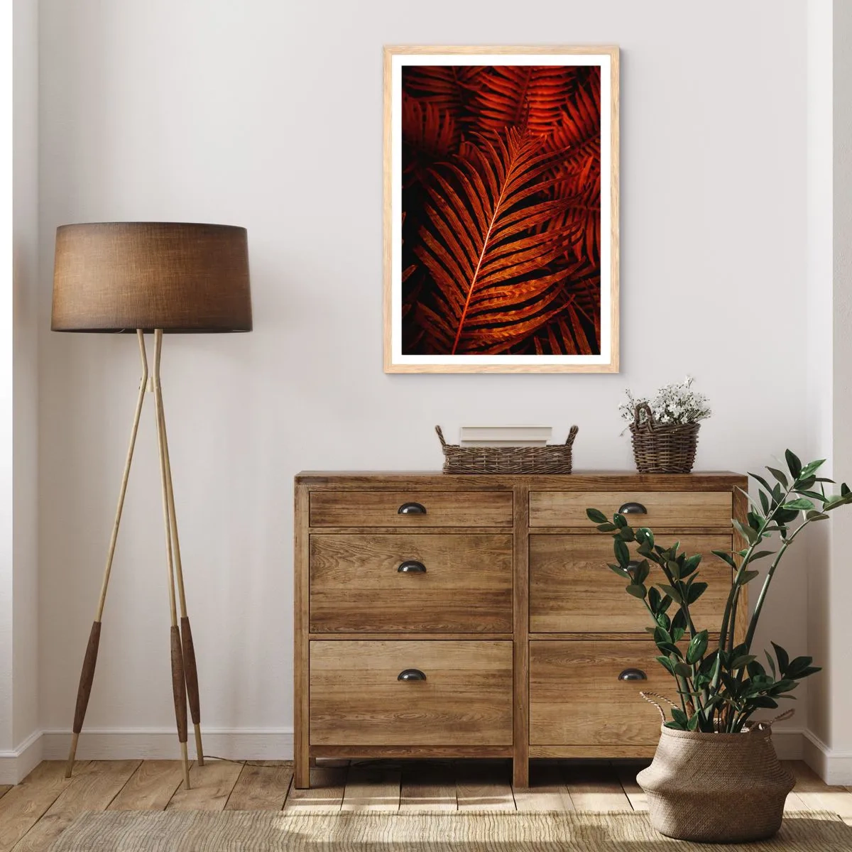 Poster în ramă de stejar deschis - Ardoarea vieții - 61x91 cm