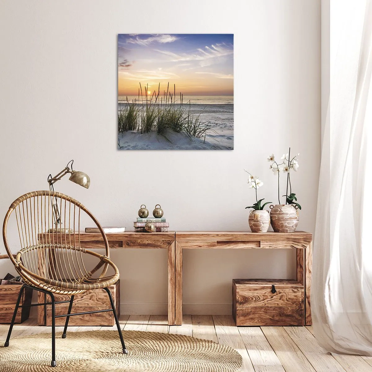 Tablou pe pânză - Privește, gândește, simte - 50x50 cm