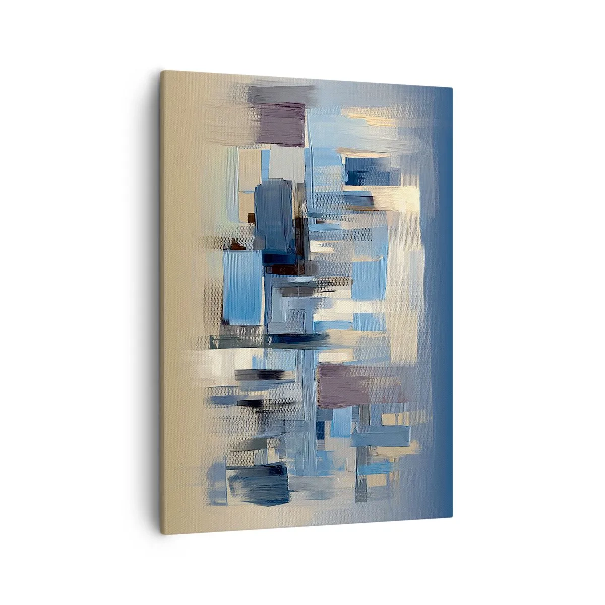Tablou pe pânză - Construcție albastră - 50x70 cm