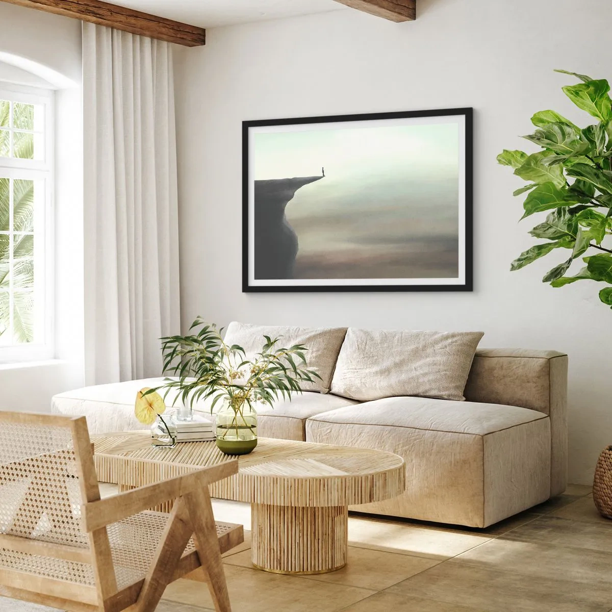 Poster în ramă neagră - În sus, bineînțeles! - 91x61 cm