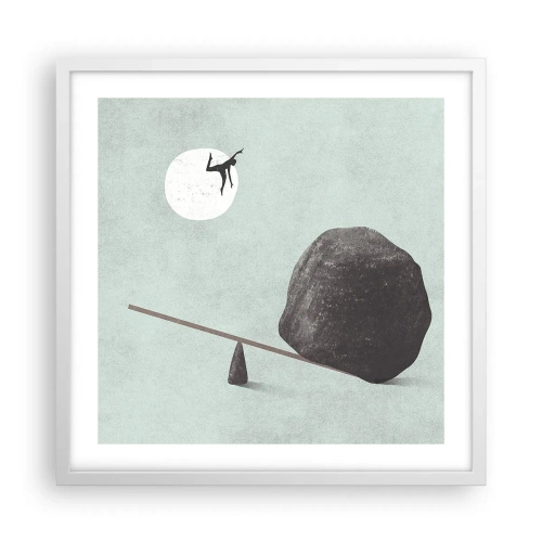 Poster în ramă albă - Visul îndeplinit - 50x50 cm