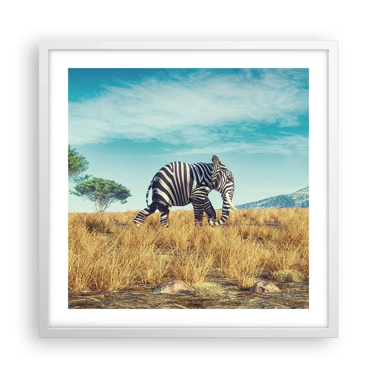 Poster în ramă albă - Griul nu mai este la modă - 50x50 cm