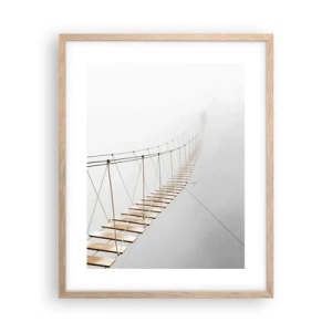 Poster în ramă de stejar deschis - Unde te va duce? - 40x50 cm