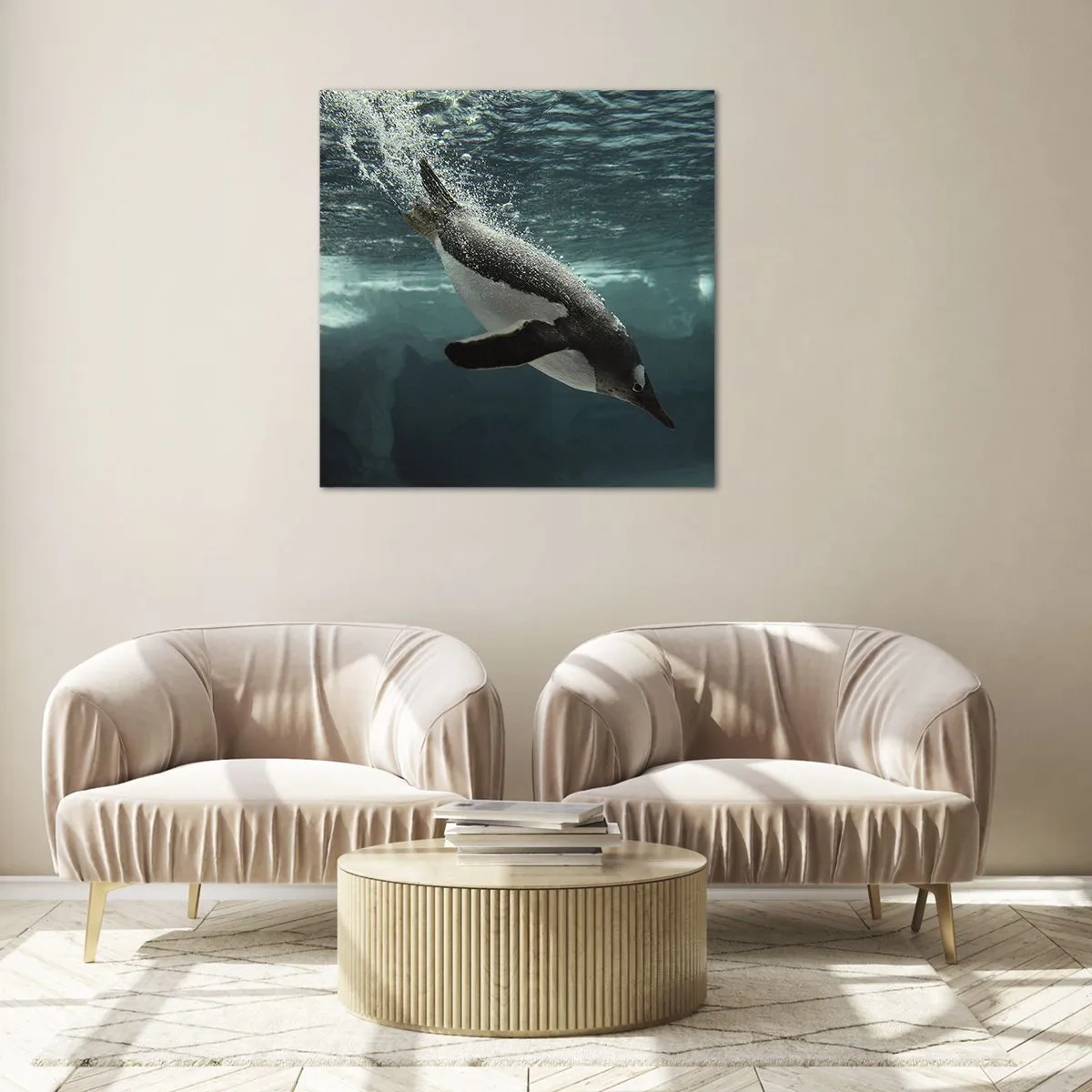 Tablou pe sticlă - Bun venit în lumea mea - 30x30 cm