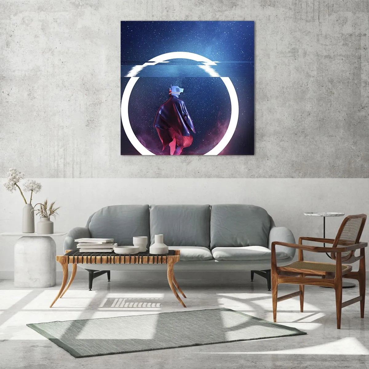 Tablou pe sticlă - Între lumi - 60x60 cm