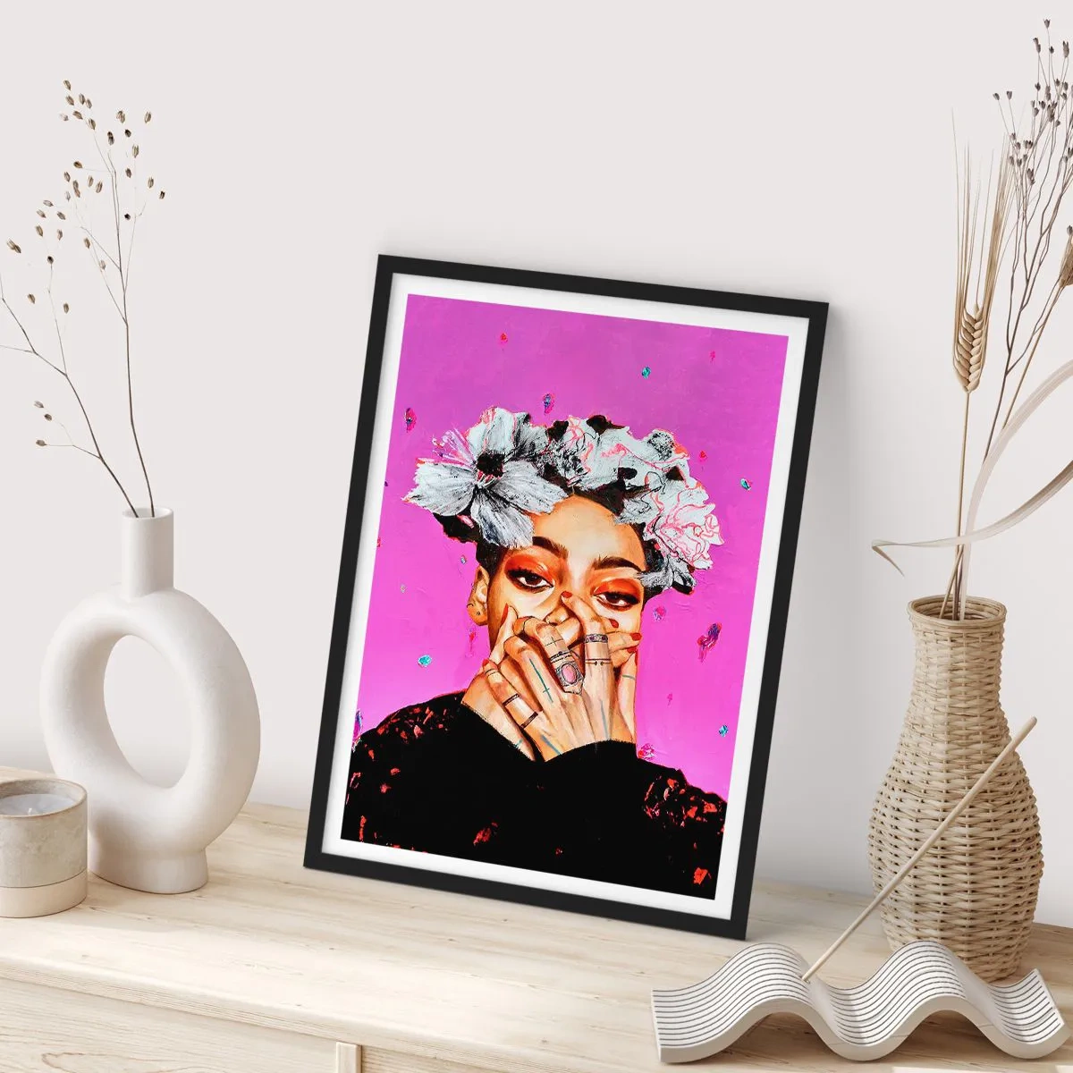 Poster în ramă neagră - Un pic nebună - 61x91 cm