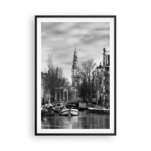 Poster în ramă neagră - Amsterdam vibes - 61x91 cm