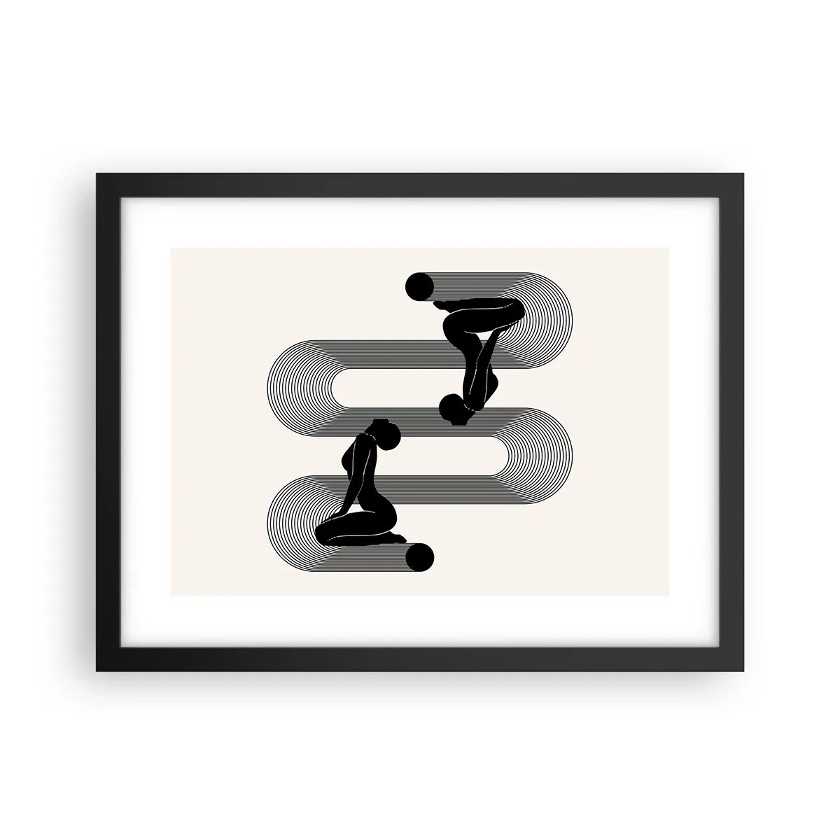 Poster în ramă neagră - Simetrie senzuală - 40x30 cm