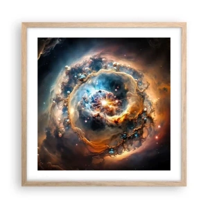 Poster în ramă de stejar deschis - Început - 50x50 cm